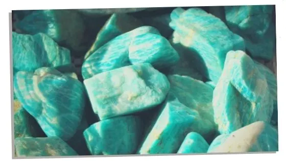 Picture of Amazonite to help heart chakra healing and balance 
