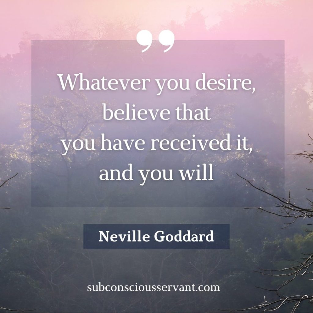 Neville Goddard quotes on goals