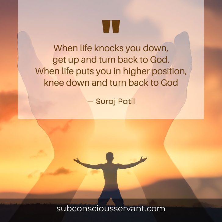 Image of Suraj Patil quote about life knocking you down