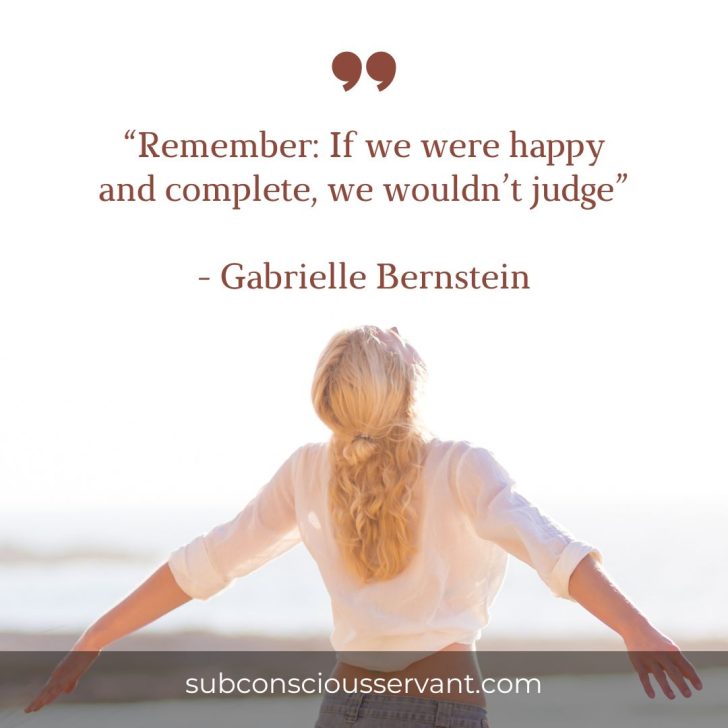 Image of Gabrielle Bernstein quote from Judgment Detox