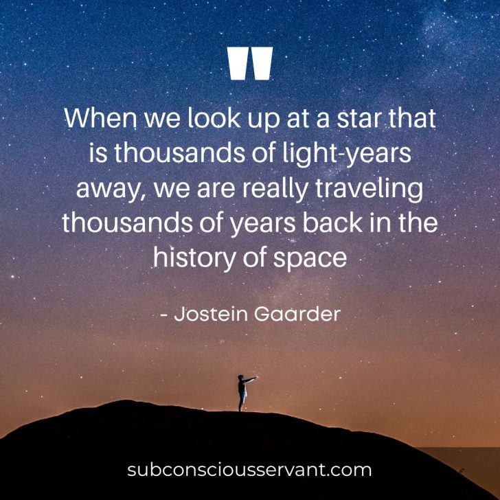Image of Jostein Gaarder quote about the galaxy