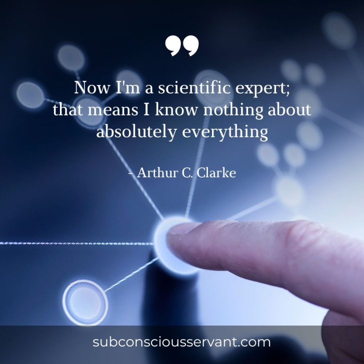 Image of Arthur c. Clarke's quote on science & science-fiction