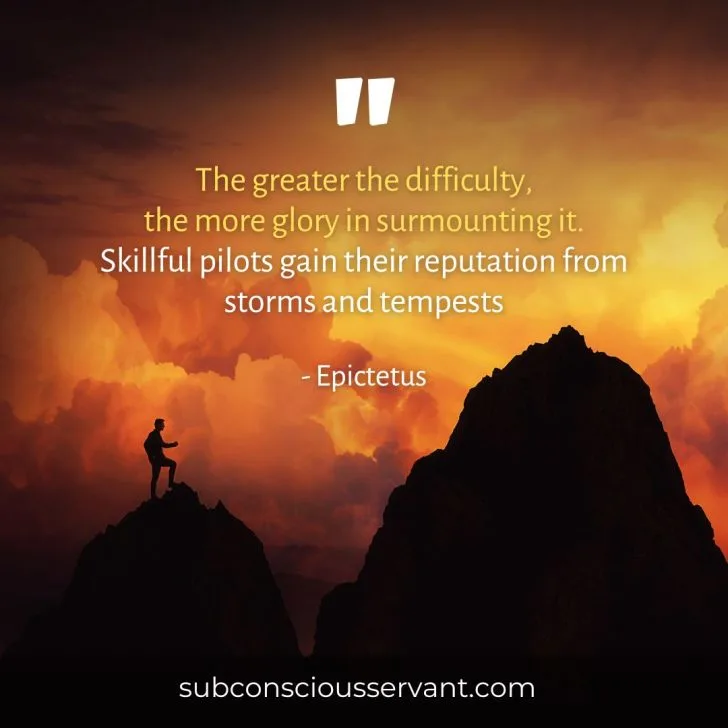 Image of Epictetus after the storm quote 