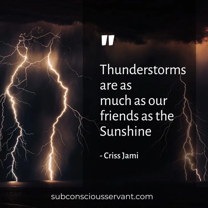 Image of Criss Jami quote about after the storm