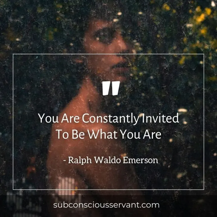 Image of a short Ralph Waldo Emerson quote